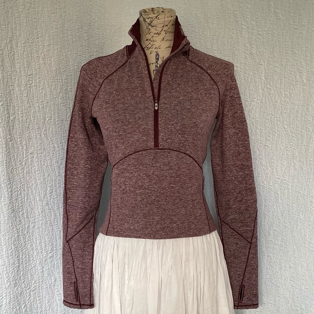 Lululemon Always Alert 1/2 Zip Fleece Cropped Top Sweatshirt